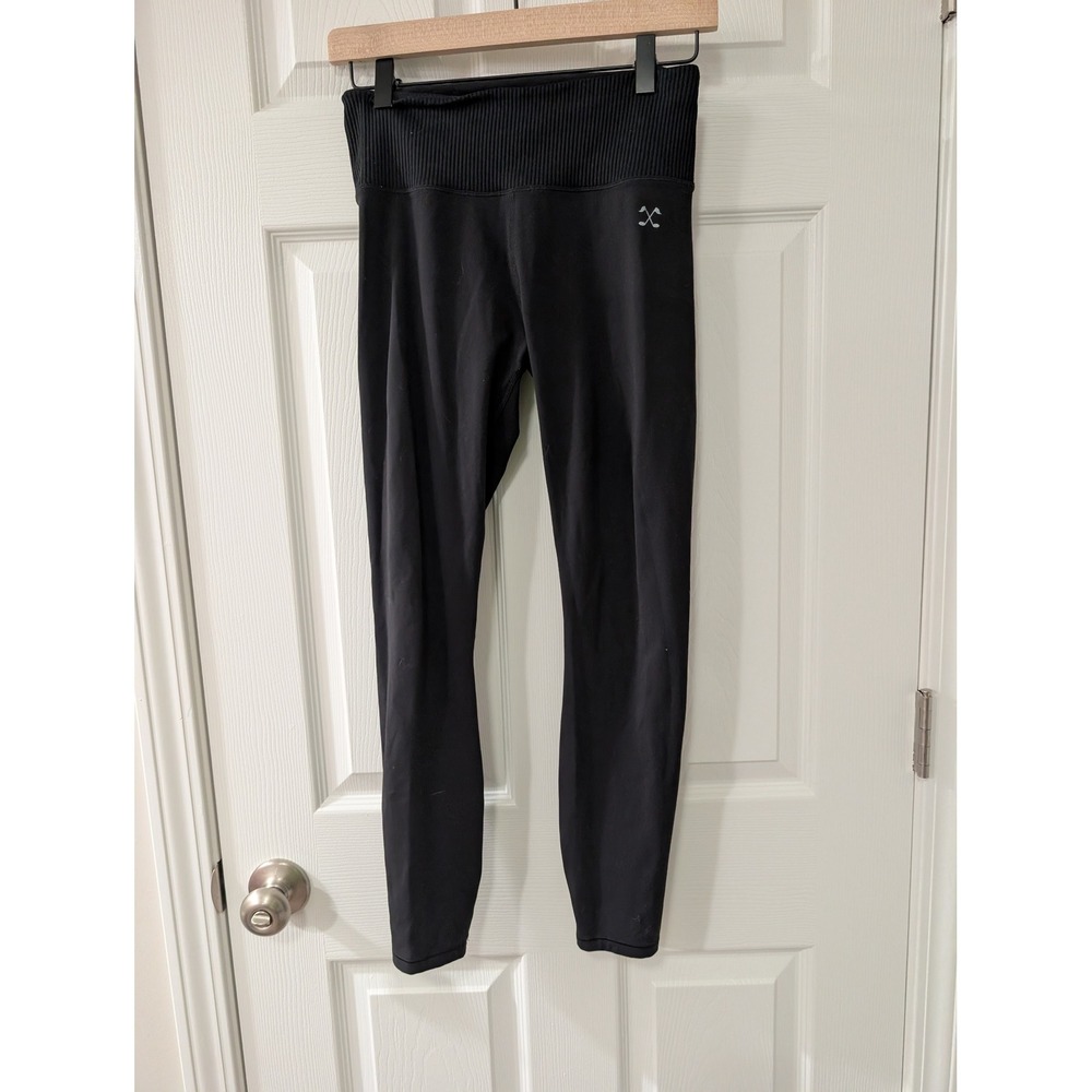 Vuori, Women's Small, Rib Studio Legging, Black, Activewear, High Rise, 7/8